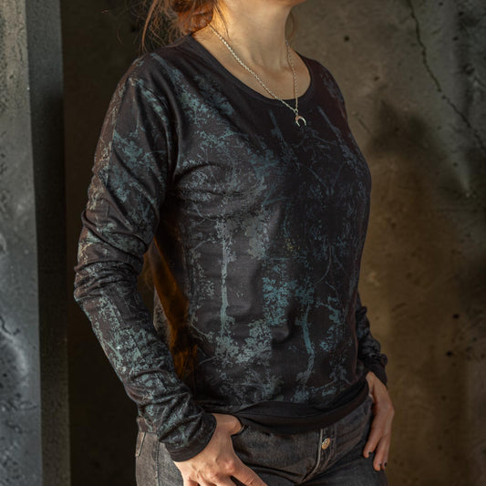 Polera Manga Larga Mujer – Deep Forest Blue 003