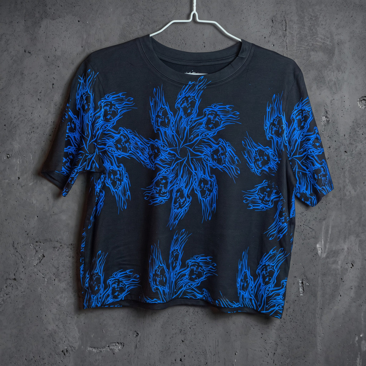 Top Mujer 005 – Negro / Azul Eléctrico
