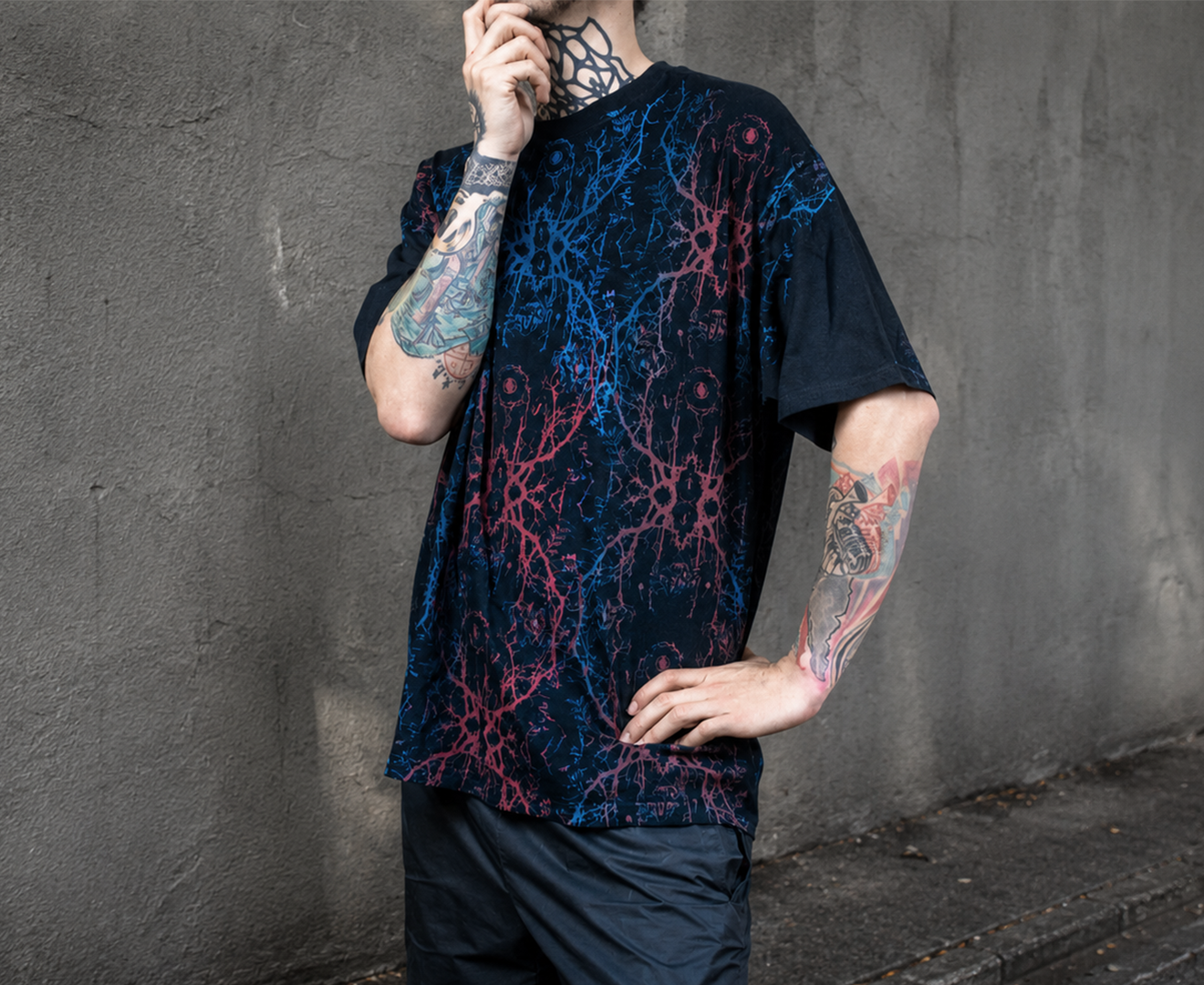 Polera Ankali 005 -AZULIROJO
