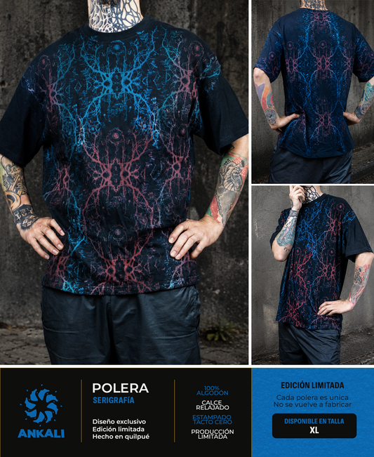 Polera Ankali 005 -AZULIROJO