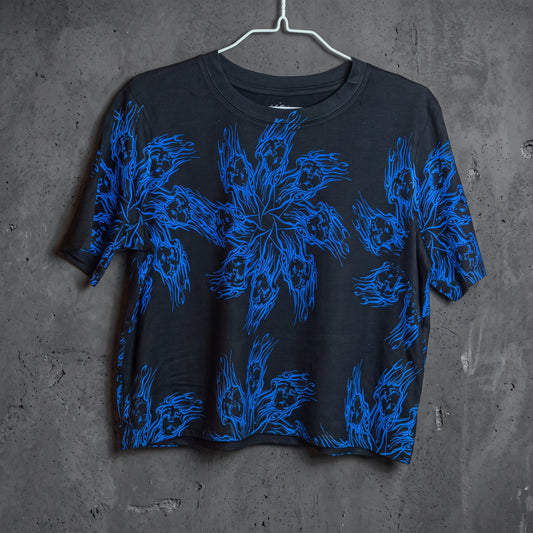 Top Mujer 005 – Negro / Azul Eléctrico