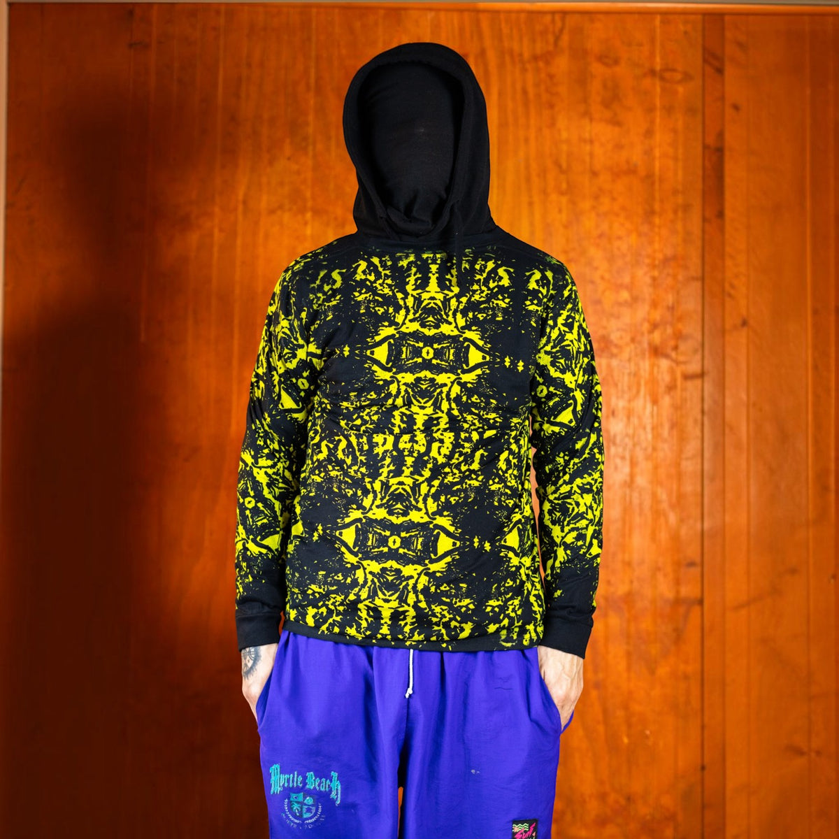 Polera Manga Larga ankali 014 – Amarillo / Negro