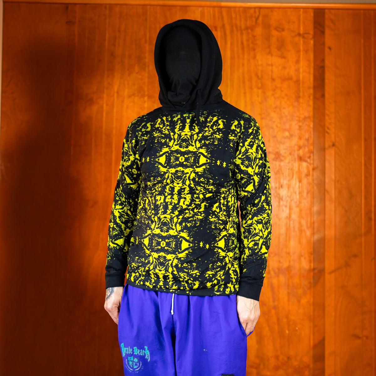 Polera Manga Larga ankali 014 – Amarillo / Negro
